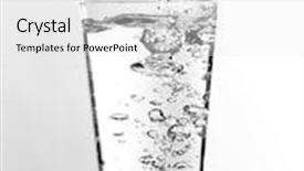  Presentation with pouring water - Audience pleasing PPT theme consisting of water pouring in glass isolated backdrop and a white colored foreground