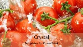  Presentation with pouring water - Theme enhanced with water pouring onto bunch background and a coral colored foreground
