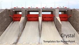  Presentation with pouring water - Audience pleasing theme consisting of water pouring through the water backdrop and a lemonade colored foreground