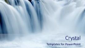  Presentation with waterfall - Cool new PPT theme with water power - tad-pa suam waterfall southern laos backdrop and a sky blue colored foreground