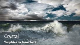  Presentation with jesus calm storm - Theme with water power - view of storm seascape background and a  colored foreground