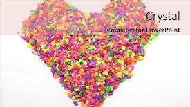  Presentation with stone - Amazing PPT theme having water preacious - colorful heart made from tiny backdrop and a coral colored foreground