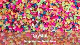  Presentation with rock - Beautiful slide set featuring water preacious - colorful rock background backdrop and a coral colored foreground