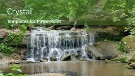  Presentation with motion - PPT layouts featuring water-raids-in-the-forest background and a tawny brown colored foreground