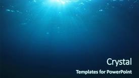  Presentation with water ocean - Slide deck featuring water rays - underwater ocean background background and a navy blue colored foreground