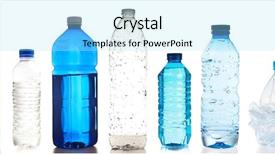  Presentation with plastic recycling - Presentation with water recycling - plastic bottles collection background and a arctic colored foreground
