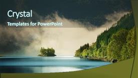  Presentation with fog network - Amazing presentation theme having water reed - fog on lake backdrop and a tawny brown colored foreground