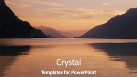  Presentation with switzerland - Colorful presentation theme enhanced with water reflection - swiss lake at sunset backdrop and a coral colored foreground