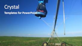  Presentation with sprinkler system - Colorful slide deck enhanced with water resource irragation - crop irrigation using the center backdrop and a ocean colored foreground