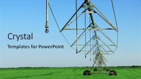  Presentation with water resource - Presentation having water resource irragation - crop irrigation using the center background and a light blue colored foreground