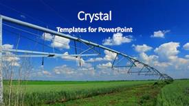  Presentation with water resource - Colorful slide deck enhanced with water resource irragation - crop irrigation using the center backdrop and a navy blue colored foreground