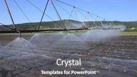  Presentation with water resource - Amazing slides having water resource irragation - irrigating a cabbage field backdrop and a gray colored foreground