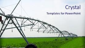  Presentation with water resource - Amazing slides having water resource irragation - irrigation equipment backdrop and a sky blue colored foreground