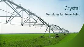  Presentation with water resource - Cool new presentation with water resource irragation - irrigation equipment backdrop and a sky blue colored foreground