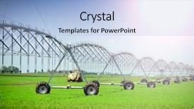  Presentation with irrigation - Amazing theme having water resource irragation - irrigation equipment backdrop and a light blue colored foreground