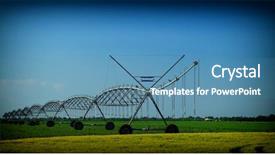  Presentation with irrigation - Audience pleasing theme consisting of water resource irragation - irrigation equipment backdrop and a  colored foreground