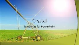 Presentation with water resource - PPT layouts featuring water resource irragation - irrigation equipment background and a light blue colored foreground