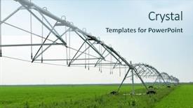  Presentation with water resource - Audience pleasing presentation theme consisting of water resource irragation - modern irrigation tool backdrop and a sky blue colored foreground
