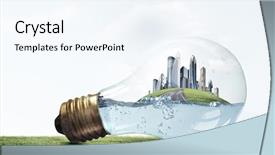  Presentation with global warming - Presentation design featuring global warming concept background and a sky blue colored foreground