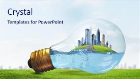  Presentation with global warming - Cool new presentation with global warming concept backdrop and a sky blue colored foreground