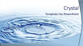  Presentation with ripple - Presentation enhanced with water ripple - raindrops splashing background and a sky blue colored foreground