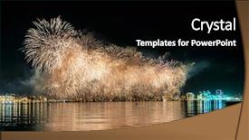  Presentation with independence - Slide deck with water rocket - fireworks in baku azerbaijan background and a black colored foreground