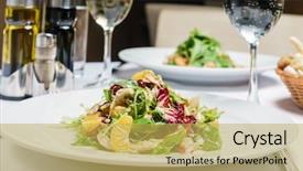  Presentation with rocket - Cool new PPT layouts with water rocket - salad with mandarines backdrop and a yellow colored foreground