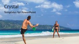  Presentation with active seniors senior couple - Amazing theme having water rocket - young active couple having fun backdrop and a light blue colored foreground