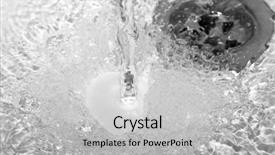  Presentation with drain - Beautiful PPT theme featuring water running down in drain backdrop and a light gray colored foreground