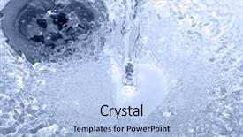  Presentation with drain - Presentation having water running down in drain background and a light blue colored foreground