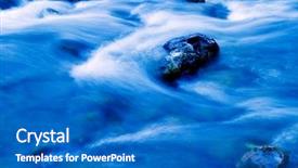  Presentation with river flowing - Audience pleasing PPT theme consisting of water running over rapids backdrop and a teal colored foreground