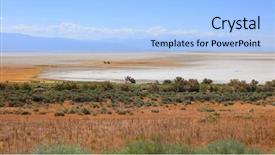  Presentation with utah - Audience pleasing presentation theme consisting of water salinity - antelope island state park backdrop and a light blue colored foreground