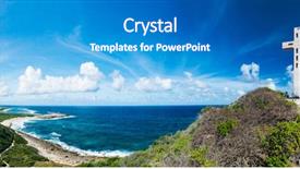  Presentation with rocks - Slide deck having water salinity - cross rocks and view background and a teal colored foreground