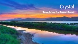  Presentation with sunset - Slide deck featuring law concept newspaper headline break background and a white colored foreground