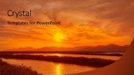  Presentation with spain - Colorful theme enhanced with water salinity - ibiza ses salines saltworks backdrop and a red colored foreground