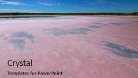  Presentation with salt - Colorful PPT theme enhanced with water salinity - view of salt lake backdrop and a coral colored foreground