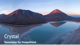  Presentation with aerial view of cape town - Cool new PPT layouts with water salinity - volcano of licancabur aerial view backdrop and a  colored foreground