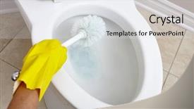  Presentation with commercial hvac duct cleaning - PPT layouts having water sanitation - toilet bowl cleaning background and a white colored foreground