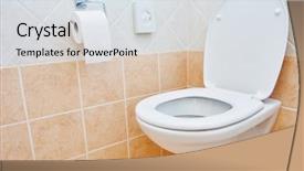  Presentation with toilet - Amazing PPT layouts having water sanitation - toilet sanitary sink or bowl backdrop and a sky blue colored foreground