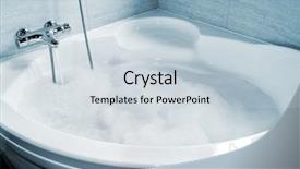  Presentation with foam - Colorful presentation theme enhanced with water sanitation - whirlpool bath full of foam backdrop and a lemonade colored foreground