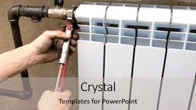  Presentation with save - Amazing presentation theme having water save - real photo of installation backdrop and a soft green colored foreground