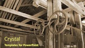  Presentation with norway - Presentation design enhanced with water-sawmill-norway-monochrome-sepia background and a  colored foreground