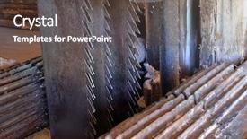  Presentation with forestry water - PPT theme with water sawmill norway background and a  colored foreground