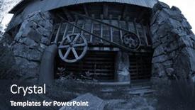  Presentation with society - Slide set consisting of water-sawmill-recovered background and a tawny brown colored foreground