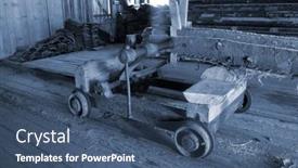  Presentation with society - Presentation theme consisting of water-sawmill-recovered background and a ocean colored foreground