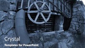  Presentation with society - PPT theme consisting of water-sawmill-recovered background and a ocean colored foreground