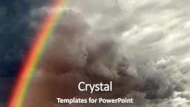  Presentation with rainbow - Slide deck with light refraction - rainbow background and a tawny brown colored foreground