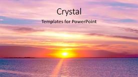  Presentation with sunset water dolphin - Amazing slides having water setting into the sea backdrop and a  colored foreground