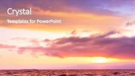  Presentation with water sun - Colorful slides enhanced with water setting into the sea backdrop and a  colored foreground