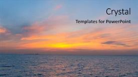  Presentation with water sun - Theme enhanced with water setting into the sea background and a light blue colored foreground